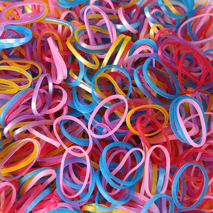Flexible and reusable multicolor rubber bands for efficient home organization.