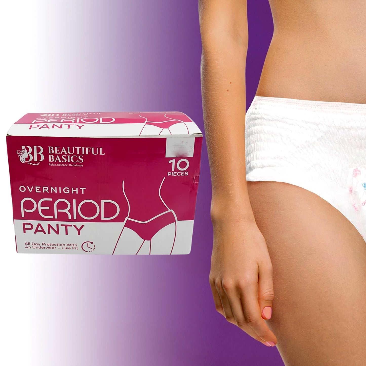 A refreshing feminine hygiene sachet from the Women's Emergency Kit for on-the-go freshness.