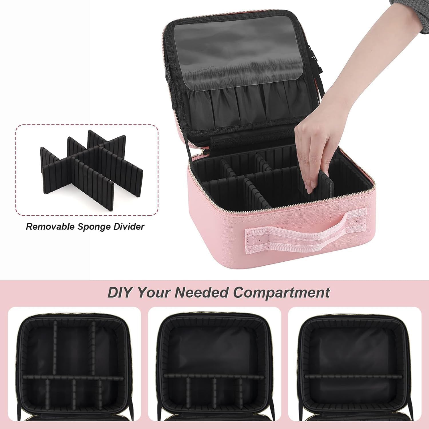 Compact and portable makeup organizer for travel and home use