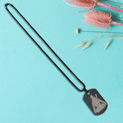 Angled view of the Mahadev Locket, emphasizing its polished finish and unique design.