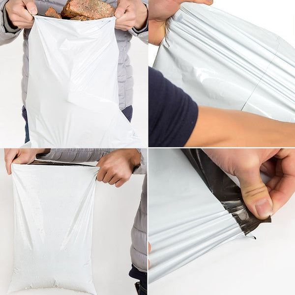 Multiple small tamper proof bags for secure e-commerce shipping.