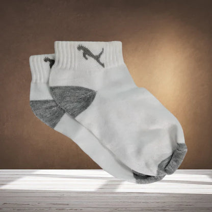 Another view of a pair of PillowTrek's trendy printed socks with a playful design.