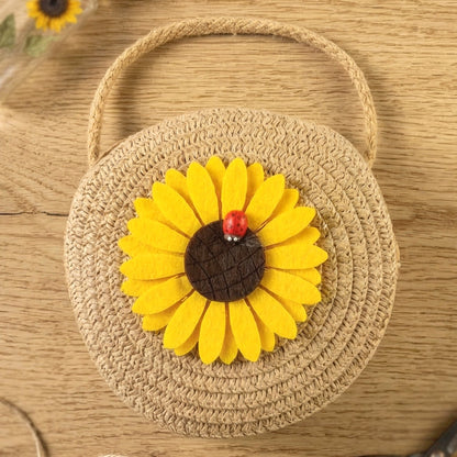 Lightweight women's crossbody purse with sunflower design