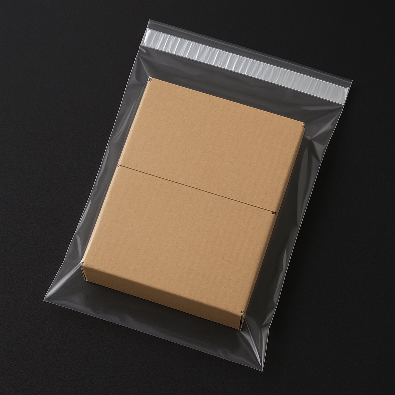 Self-adhesive sealing flap on courier polybag