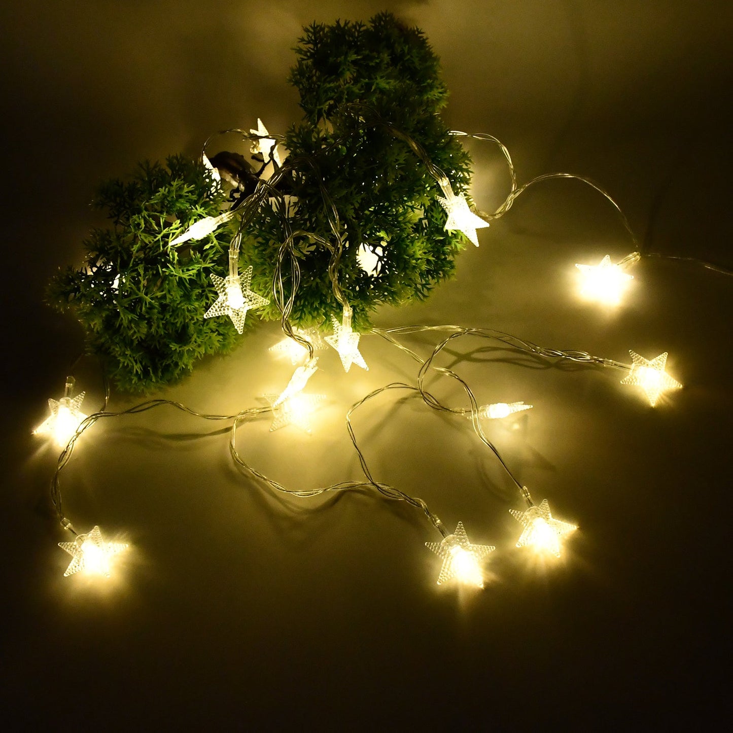 Cozy twinkle star shaped LED USB string lights for indoor hanging decoration