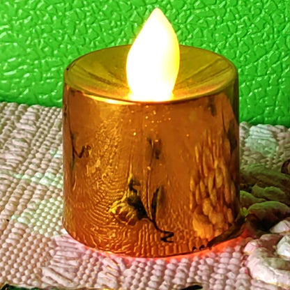 Arrangement of 24 plastic LED Diyas, ideal for Diwali celebrations.