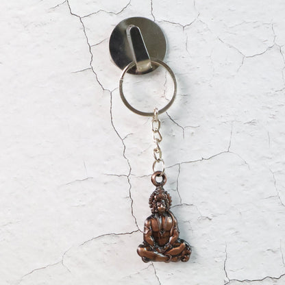 Religious Hanuman keychain set featuring two different metal designs