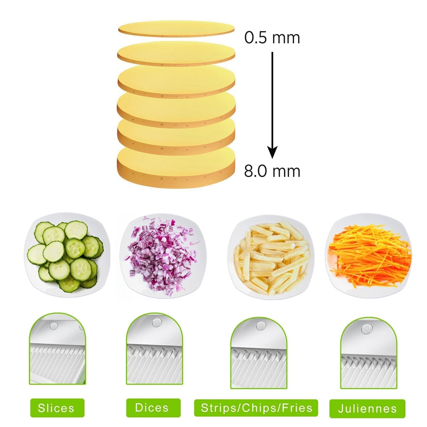 Ergonomic design of the time-saving vegetable chopper for comfortable use.