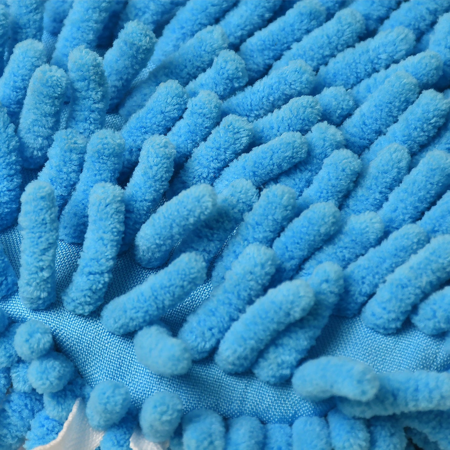 Detailed view of the absorbent chenille microfiber hand towel texture.
