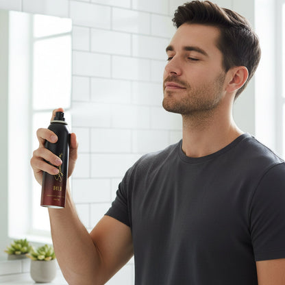 Stylish bold fragrance body spray can