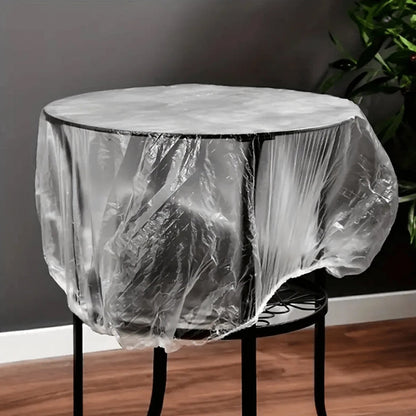 Plastic recliner furniture covers ensuring dust-free storage.