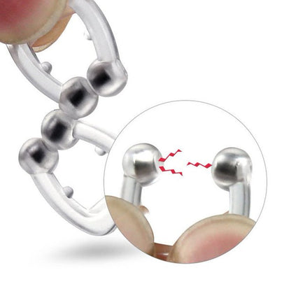 Multiple anti-snore nose clips in their individual protective cases.
