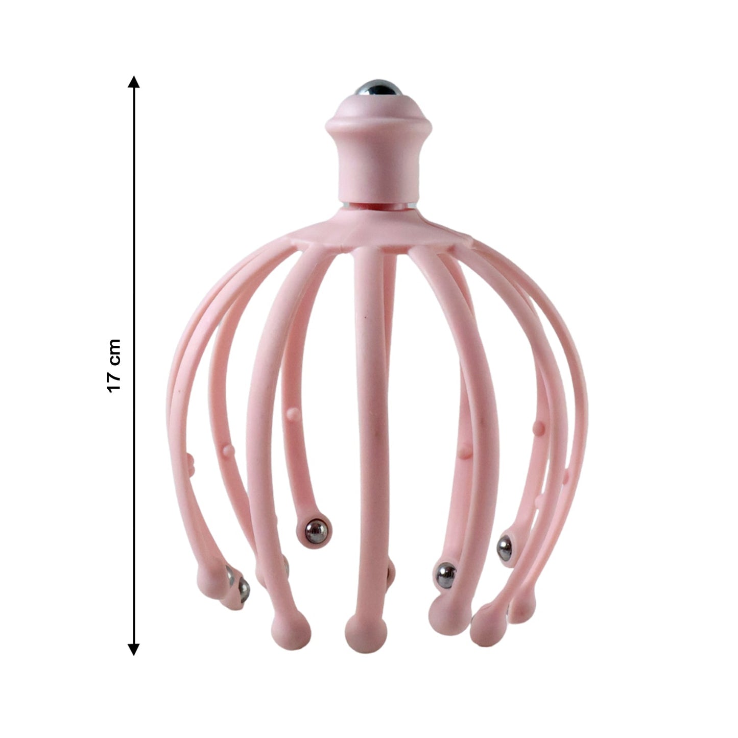 Side view of the manual scalp massager, highlighting its compact design.