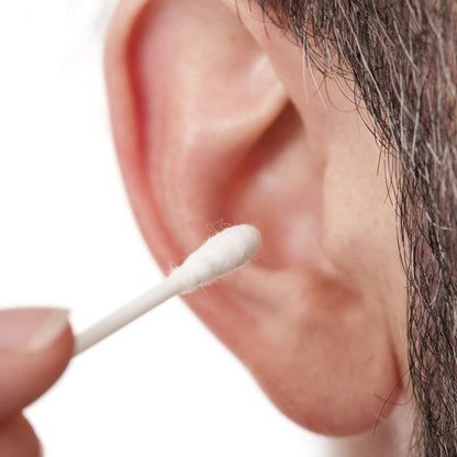Large pack of 20 biodegradable bamboo cotton swabs.