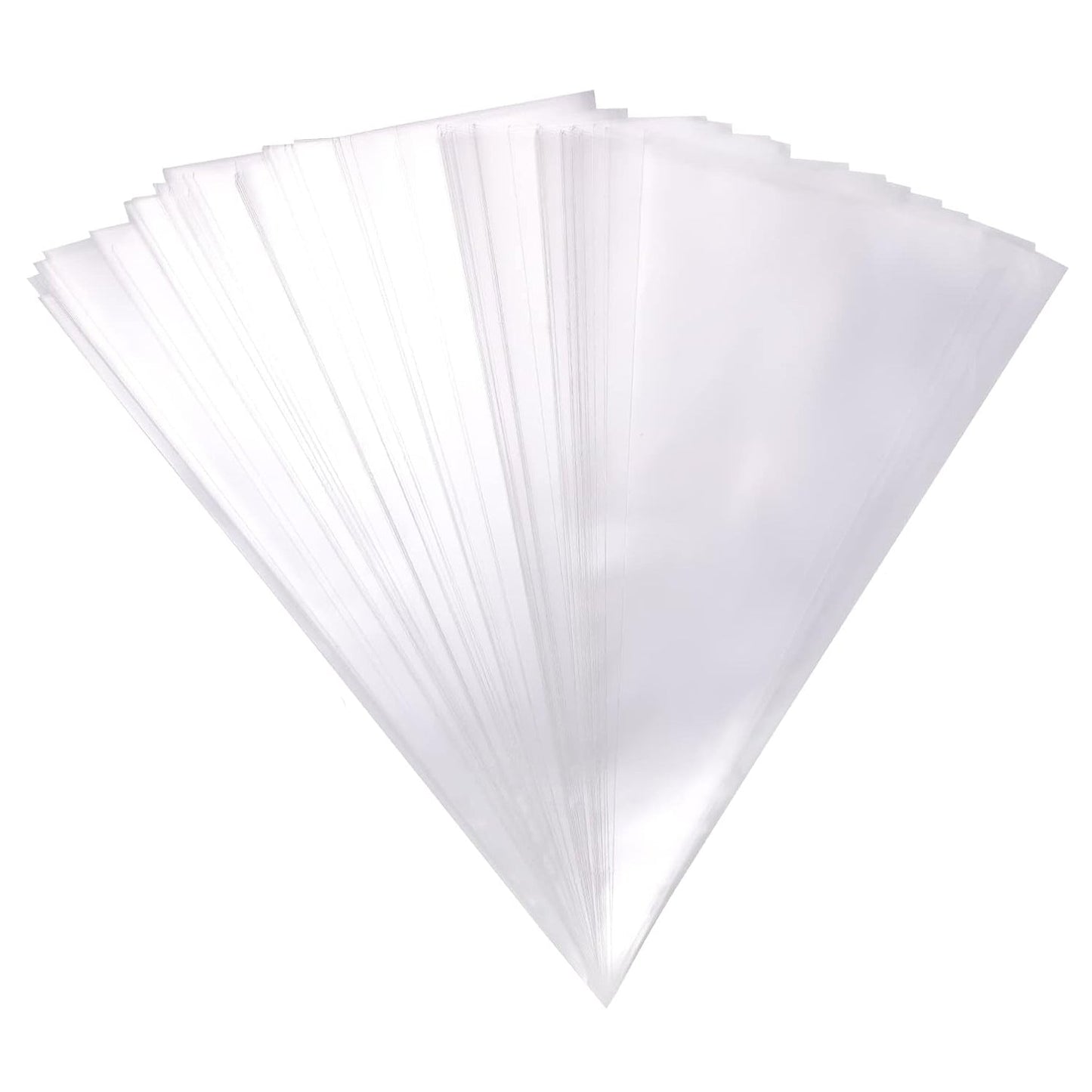 Stack of 100 small clear disposable piping bags for icing and decorating