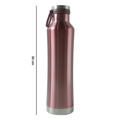 Stainless steel vacuum insulated water bottle for hot or cold drinks
