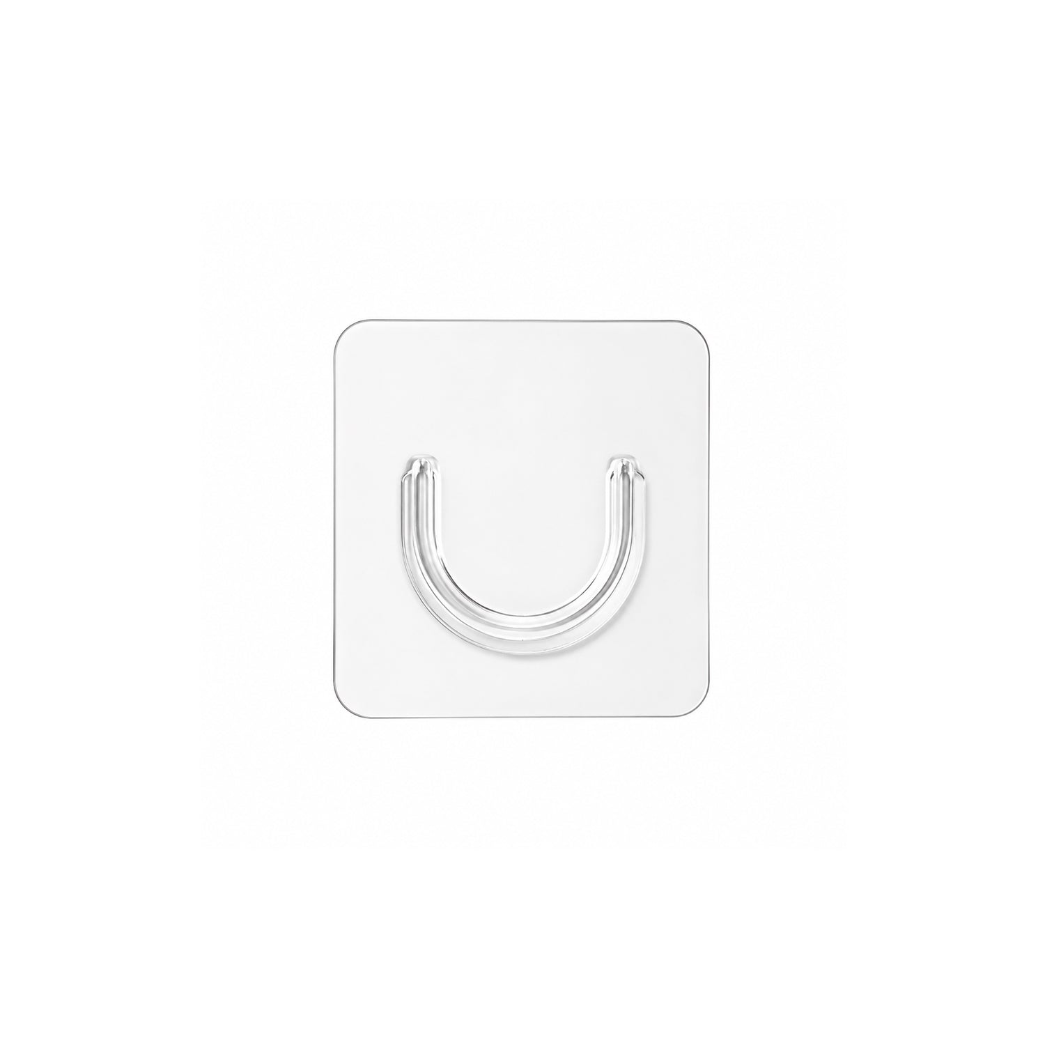 White transparent curtain rod bracket with nail-free design