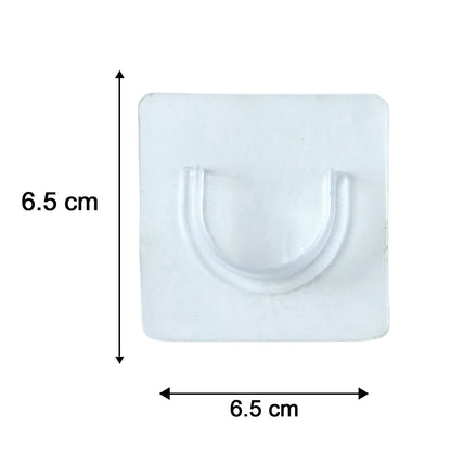 Size guide for transparent self-adhesive curtain rod holder