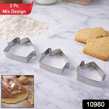 Durable stainless steel house-shaped cookie cutters for baking and fondant work