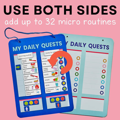 Reusable magnetic sticker book for children's daily routines