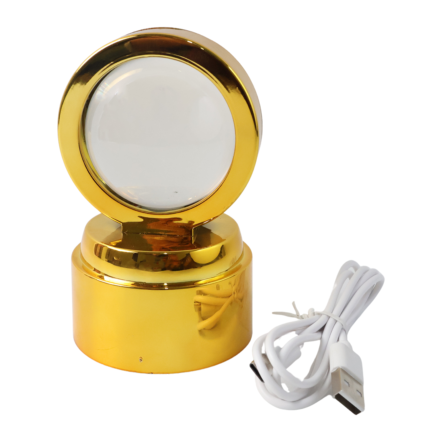 Crystal ball spiritual lamp with Bajrang Bali image inside