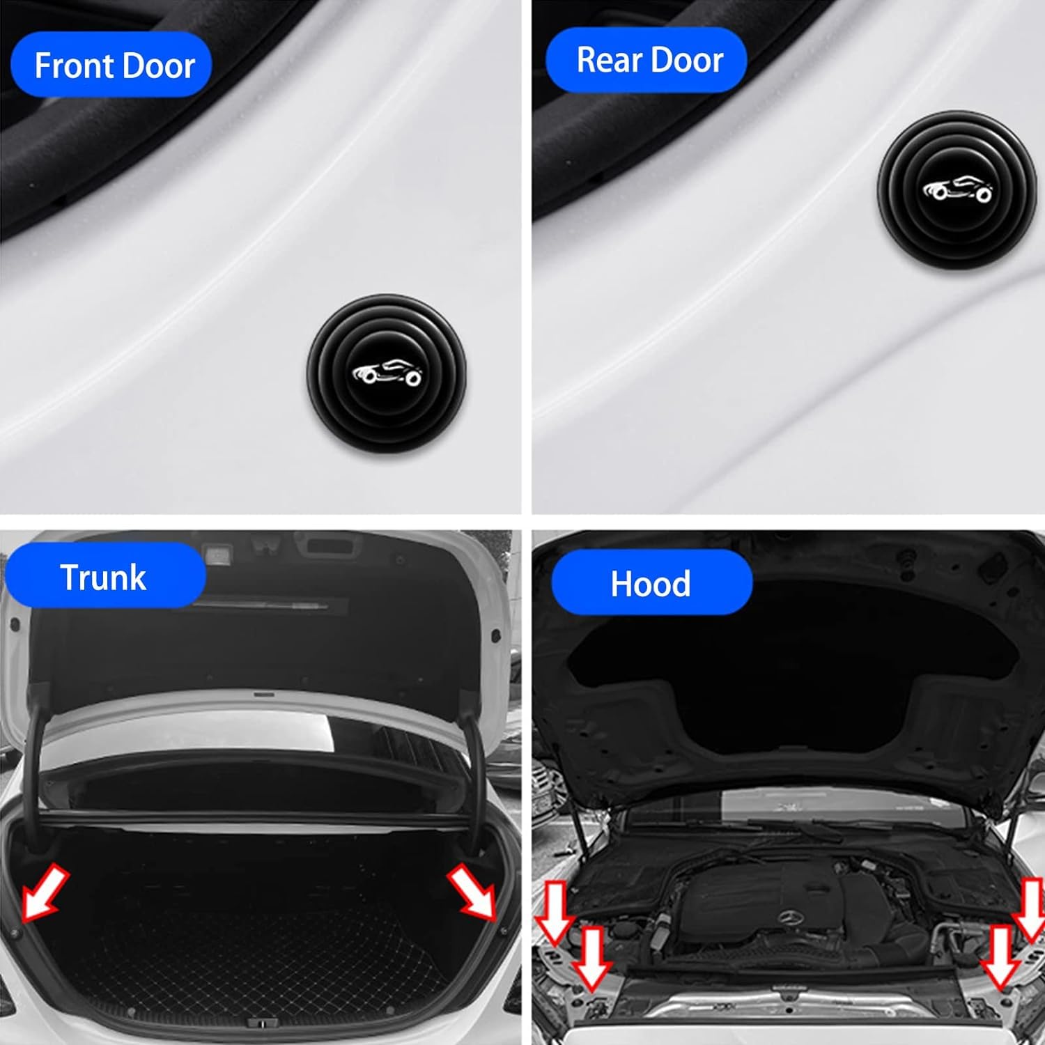 Visual representation of the Car Door Protector's shock-absorbing capability.