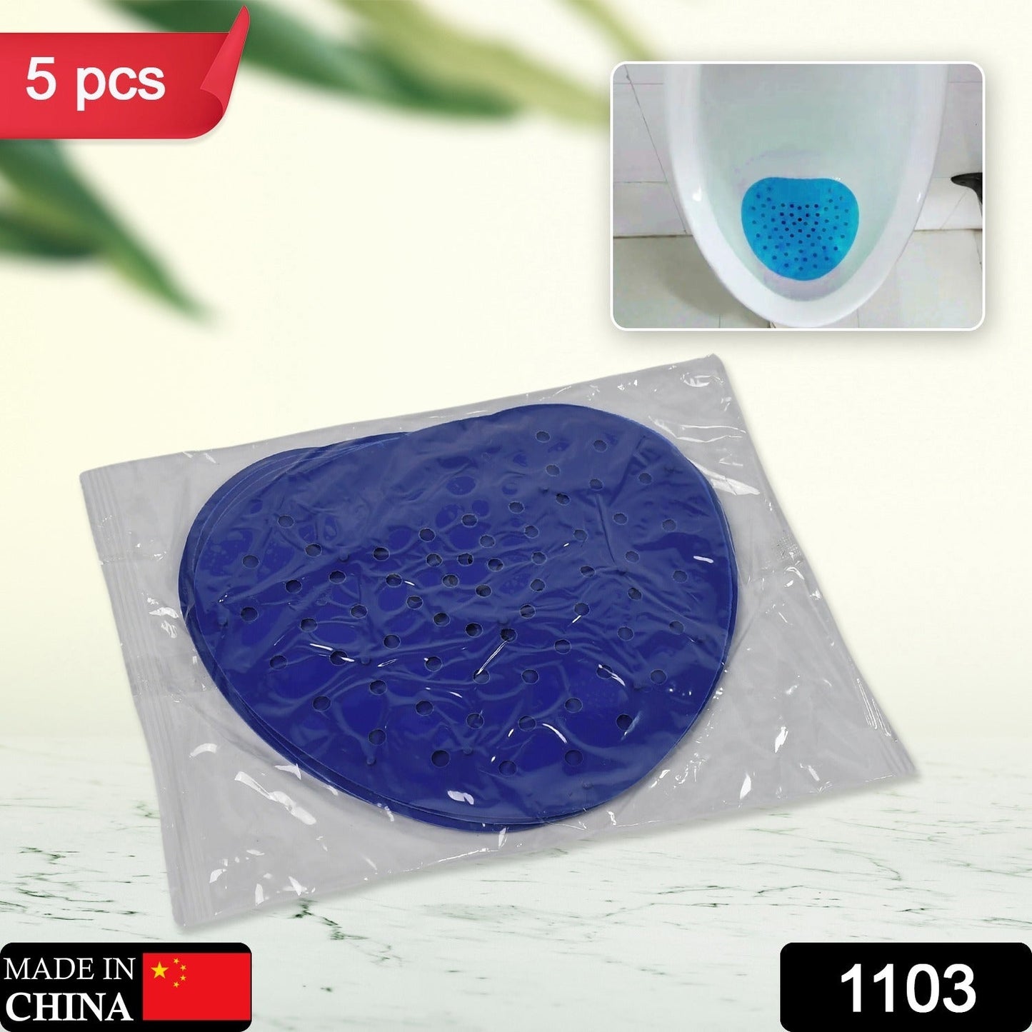 Scented urinal screen with advanced splash reduction technology.