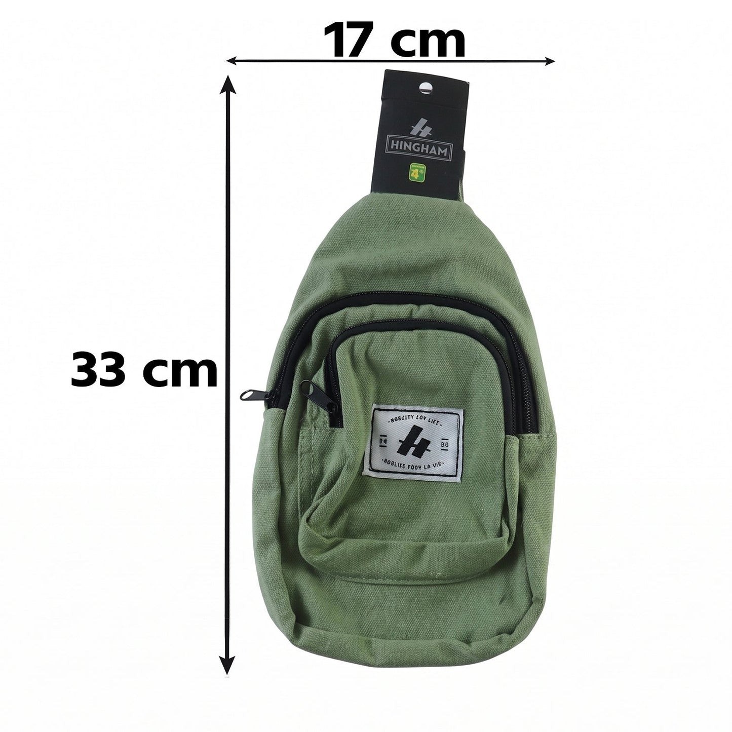 Crossbody shoulder bag with several pockets for organisation