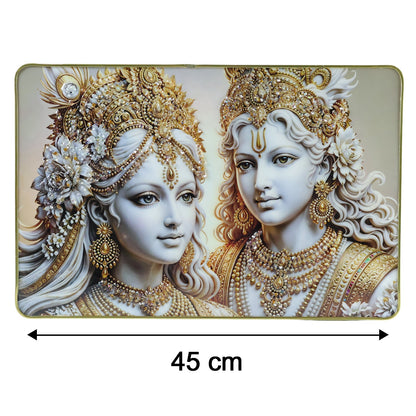 Luxury Radha Krishna framed artwork for aesthetic home decor