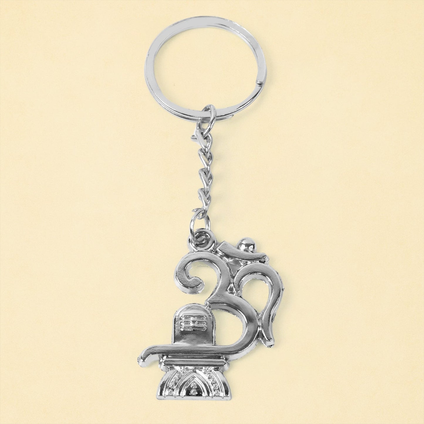 Trishul metal keychain with sturdy ring for keys