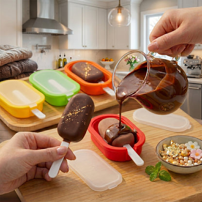 Home kitchen silicone ice pop molds for healthy snacks
