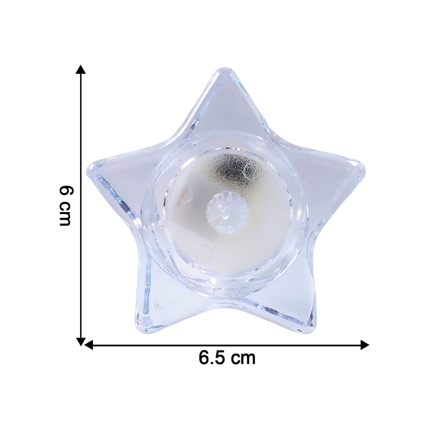 Battery-powered star-shaped LED candle for decoration