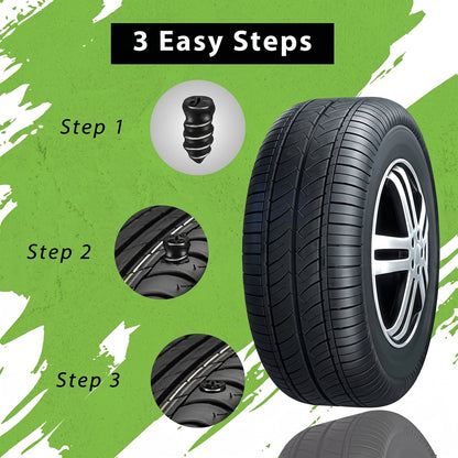 Tubeless tire repair nail fixing puncture in tire