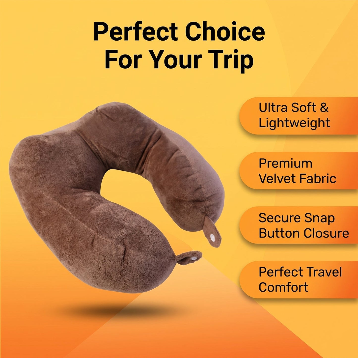 Comfortable U shape support pillow for men's journeys