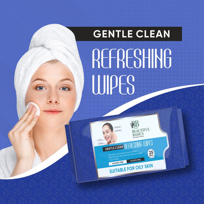 Detailed view of a wet wipe texture, infused with fruit extracts.