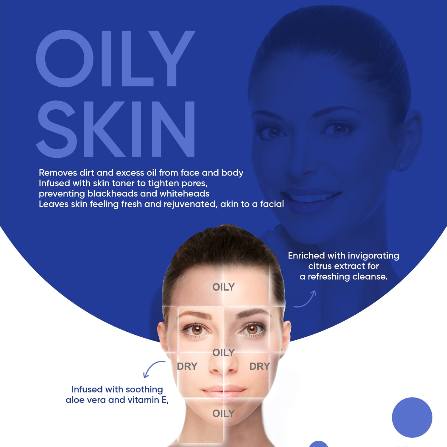 Close-up of Beautiful Basics Oily Skin Face Wipes packet with fruit extract details.