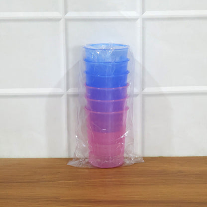 Plastic glass set showcasing textured grip design