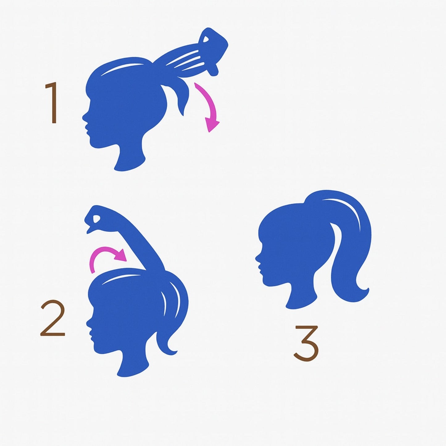 Detailed view of the strong, flexible elastic loop integrated into the Ponytail Comb.