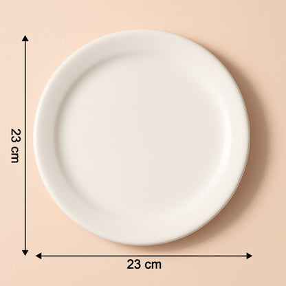 Glossy white dinner plate 23 cm suitable for everyday dining