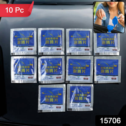 Windshield washer cleaning tablets in pack